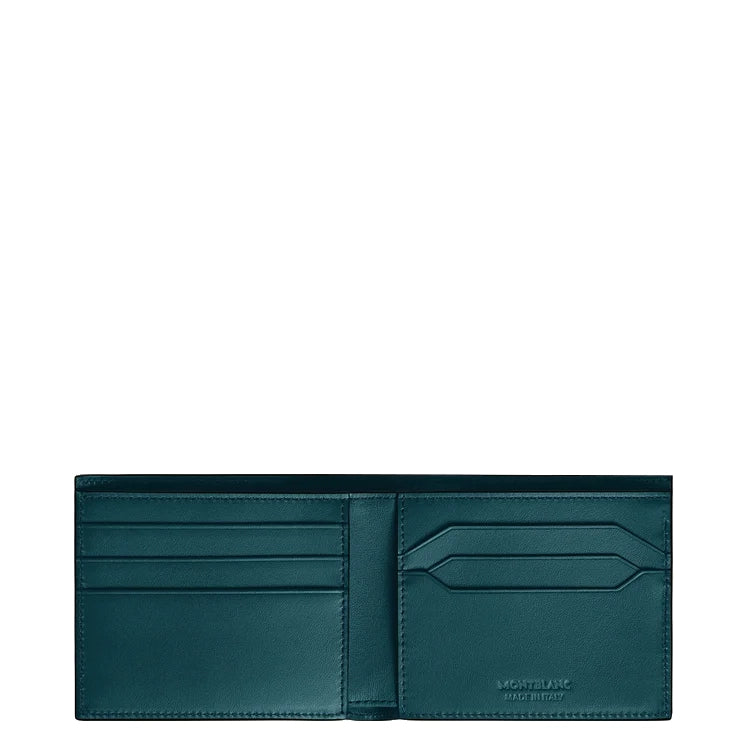 Montblanc portafoglio 6 scomparti Meisterstück blu cipro 198800