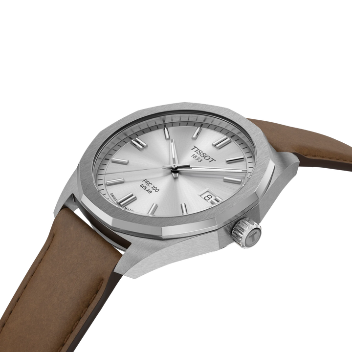 Montre Tissot PRC 100 Solar 39mm acier quartz argenté T151.422.16.031.00