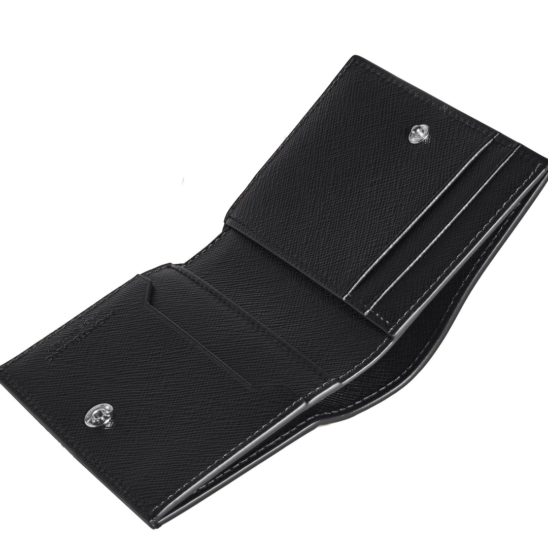 Montblanc mini cartera 4 bolsillos Sartorial piel tweed azul 220382