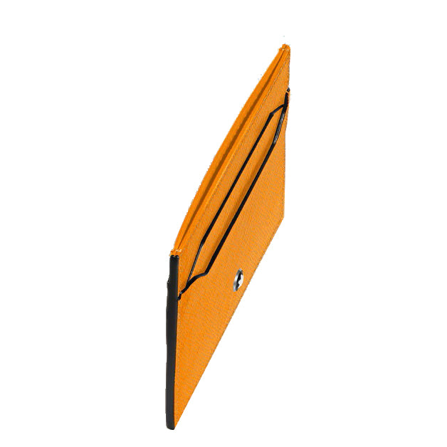 Tarjetero Montblanc de 5 bolsillos en piel Sartorial color azafrán 221464
