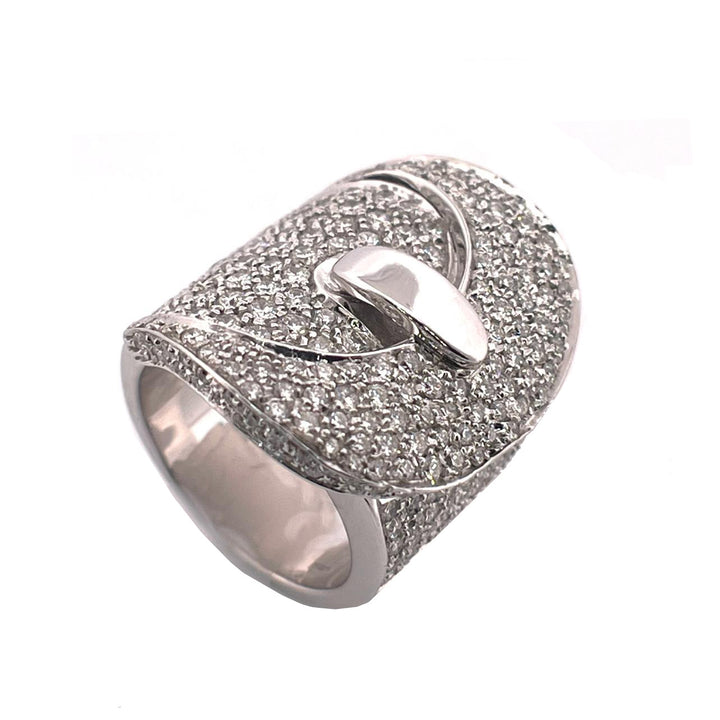 Hombro de oro blanco de 18kt con diamantes 0024AG