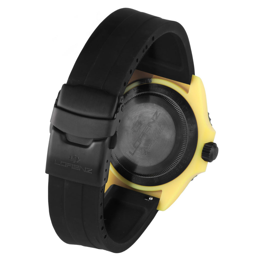 Lorenz Ocean Club Yellow Fin 40mm Reloj de cuarzo negro 030268EE