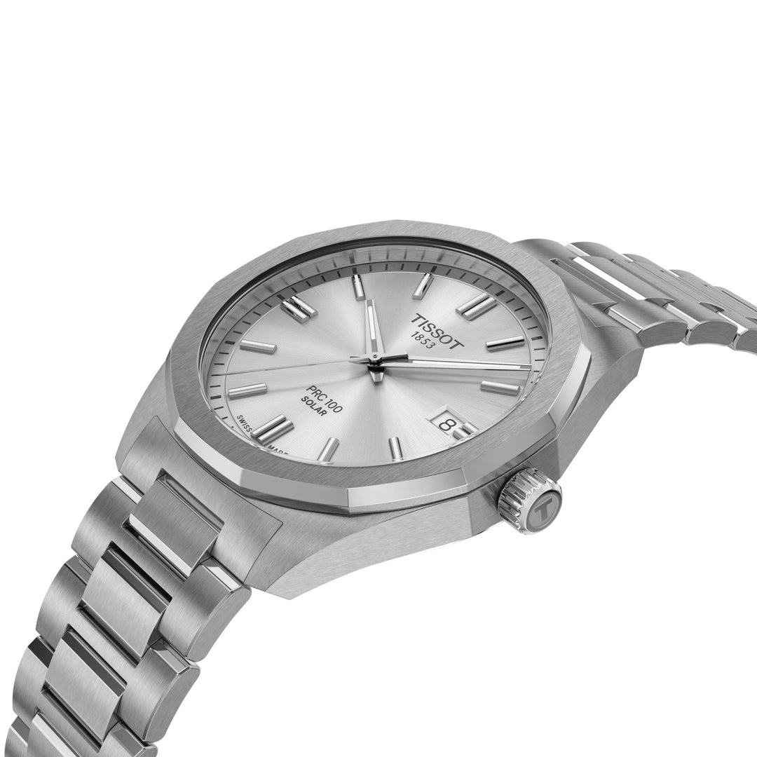 Montre Tissot PRC 100 Solar 39mm acier quartz argenté T151.422.11.031.00