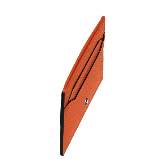 Tarjetero Montblanc de 5 bolsillos en piel Sartorial color mandarina 221352
