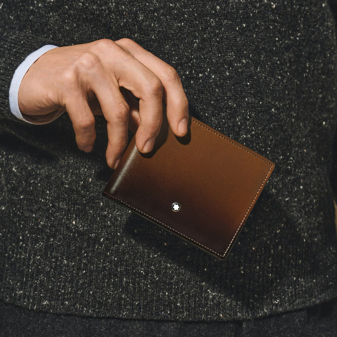 Cartera Montblanc 6 compartimentos Meisterstück sombreado marrón 220315