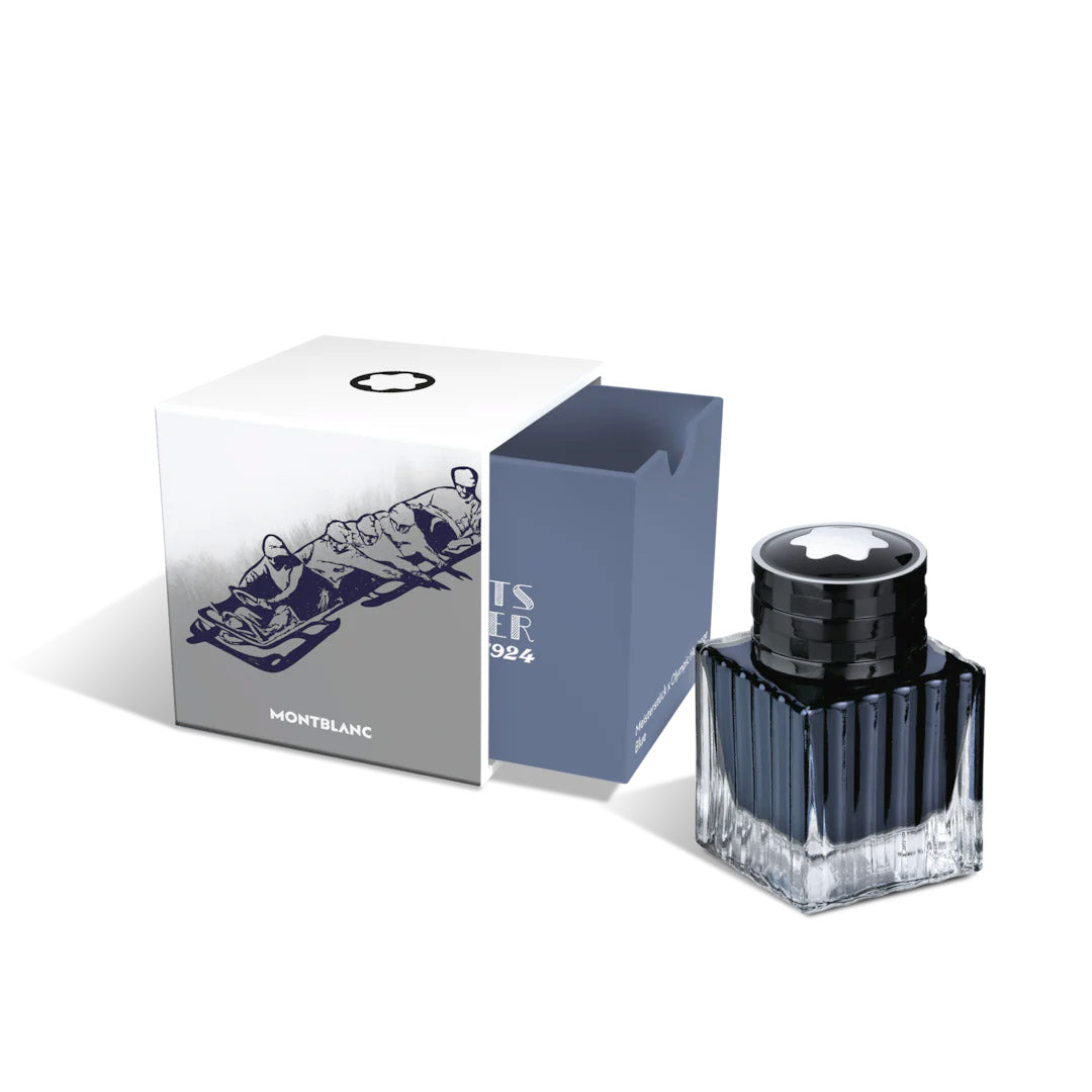 Botella de tinta Montblanc 50ml Meisterstück x Olympic Heritage Chamonix 1924 azul 132953