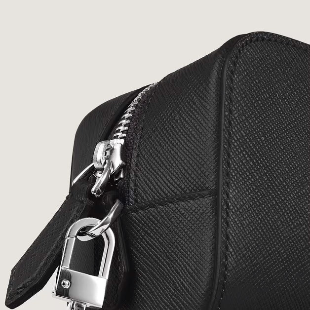 Neceser Montblanc Sartorial pequeño de piel negro 221572