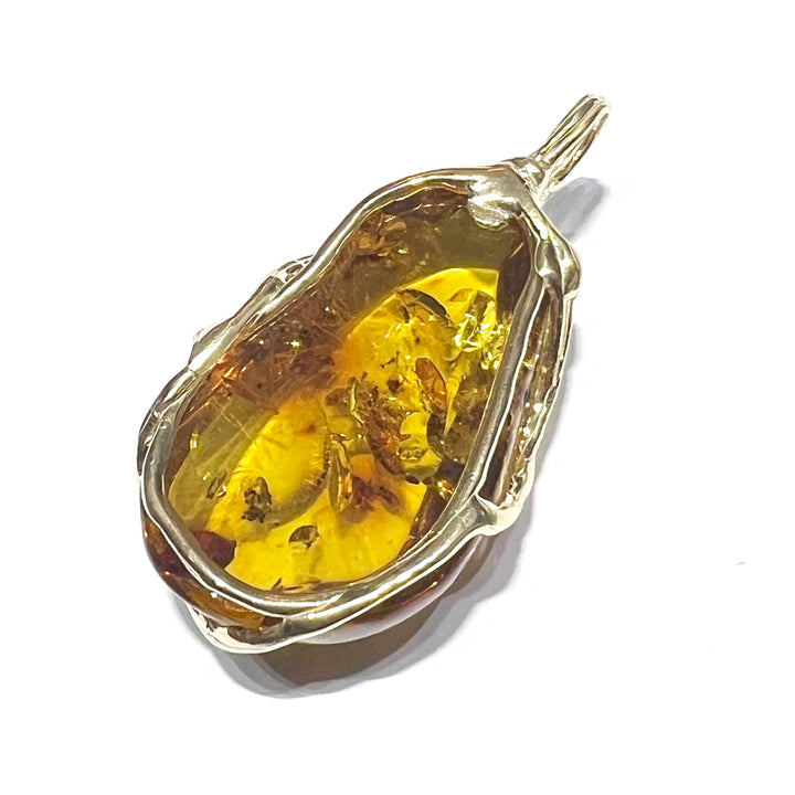 Colgante Capodagli Ámbar, montura de plata 925, acabado PVD en oro amarillo AC 00358