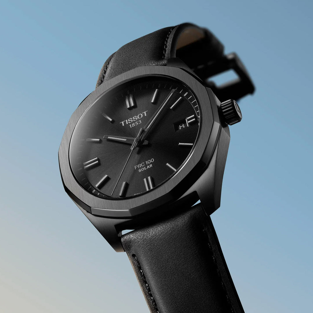 Tissot PRC 100 Solar 39mm acier quartz noir finition PVD noir T151.422.36.051.00