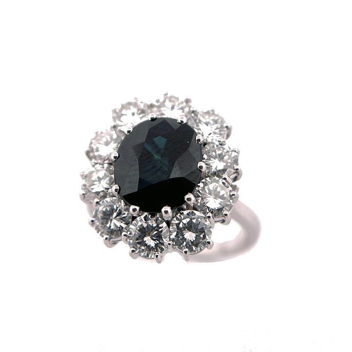 Capodagaglia ringblomma 18kt diamant safir 0009ag