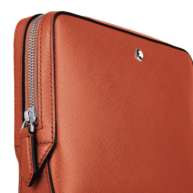 Bolso bandolera Montblanc Sartorial pequeño de piel color mandarina 221576