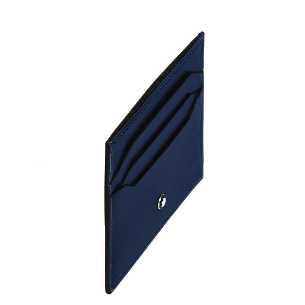 Tarjetero Montblanc de 6 bolsillos en piel Meisterstück azul 221664