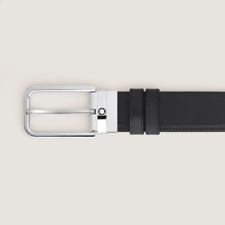 Cinturón reversible Montblanc 35 mm Hebilla rectangular de piel Sartorial 223411