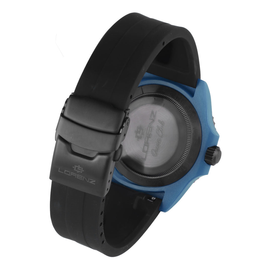 Montre à quartz noire Lorenz Ocean Club Blue Lagoon 40 mm 030268BB