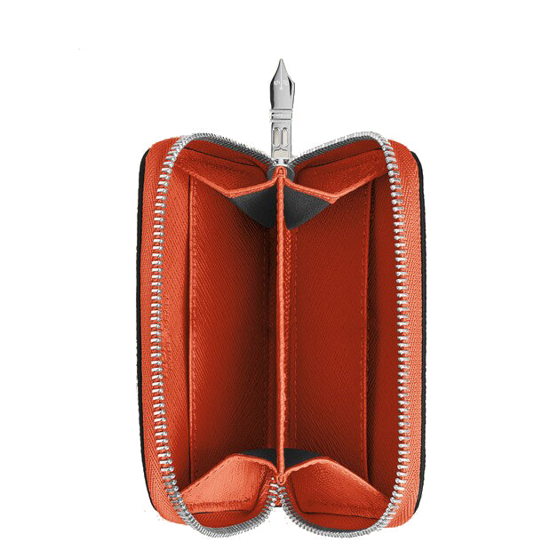Cartera Montblanc 2 mini bolsillos Sartorial piel mandarina 221340
