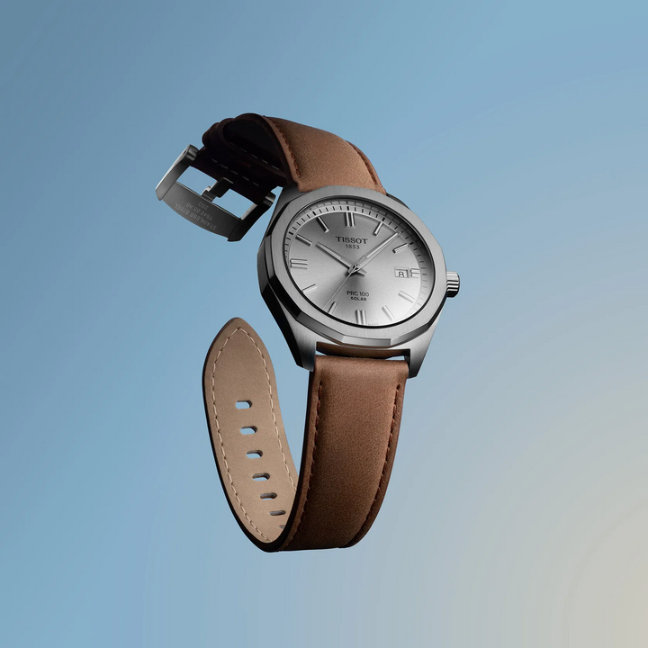 Montre Tissot PRC 100 Solar 39mm acier quartz argenté T151.422.16.031.00