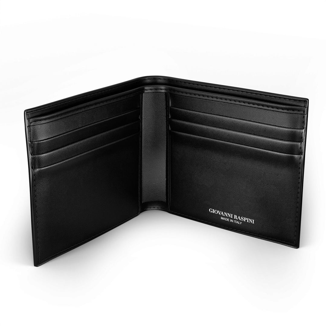 Cartera de piel de cocodrilo negra Giovanni Raspini plata 925 L0024
