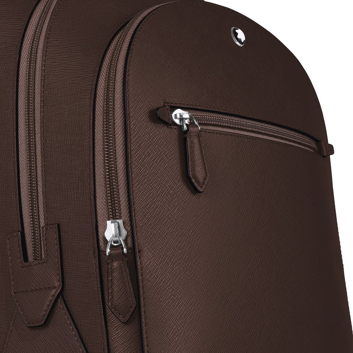 Sac à dos Montblanc moyen 3 compartiments Cuir Sartorial Couleur ébène 222929