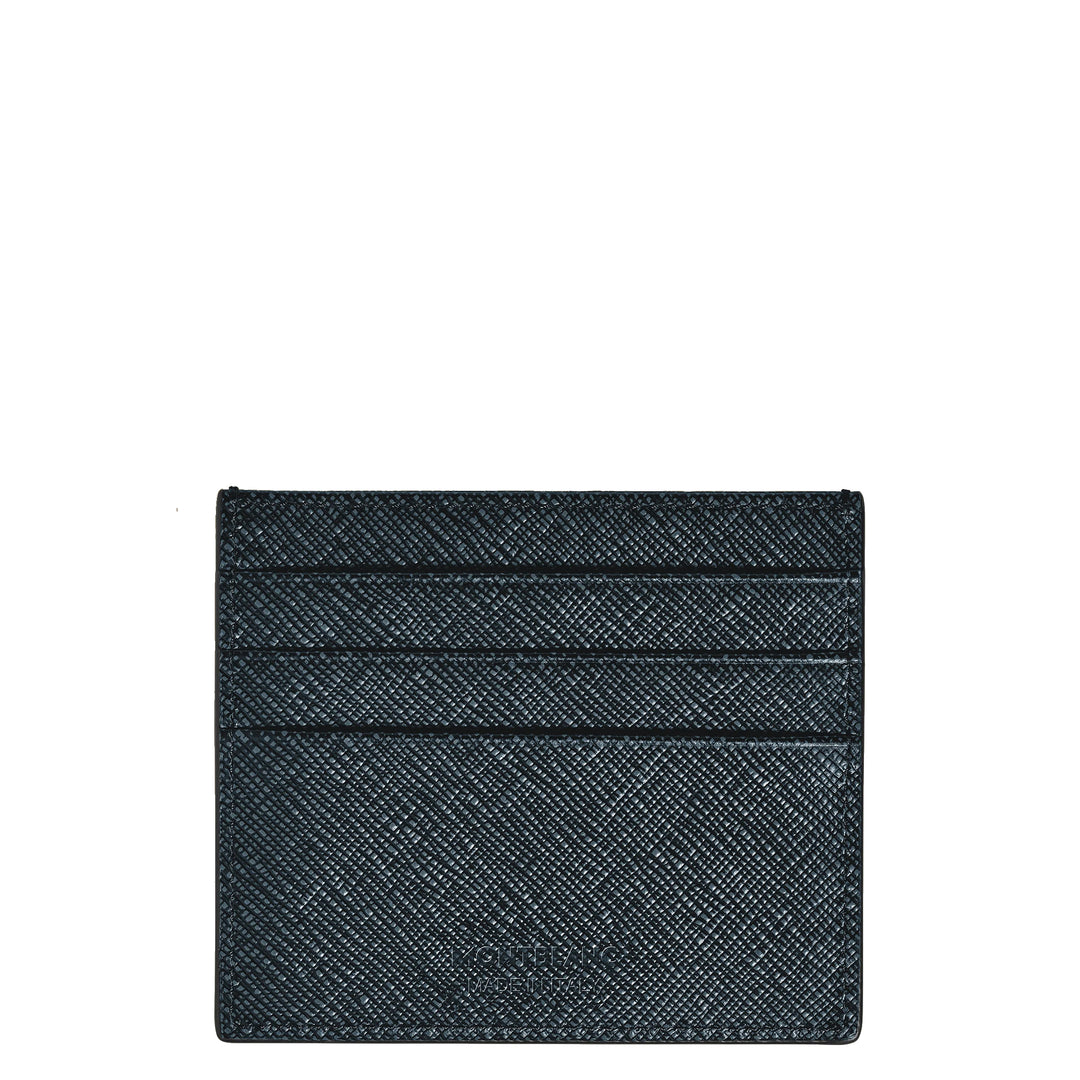 Tarjetero Montblanc 6 compartimentos Sartorial tweed azul 220389