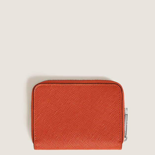 Cartera Montblanc 2 mini bolsillos Sartorial piel mandarina 221340