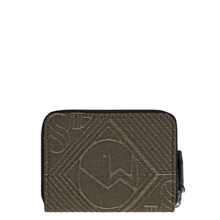 Cartera Montblanc con cremallera 2 mini compartimentos 4810 verde caqui 220263