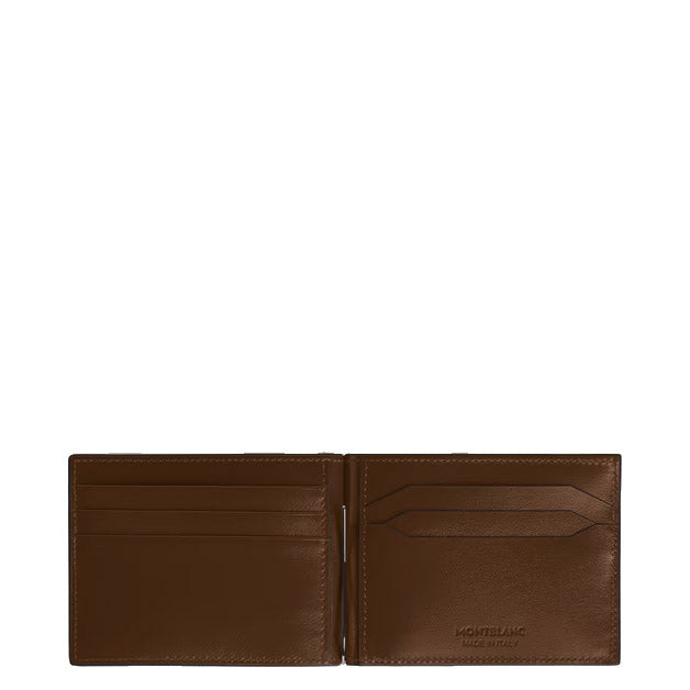 Cartera Montblanc de 6 bolsillos con clip para billetes Meisterstück Marrón degradado 220316