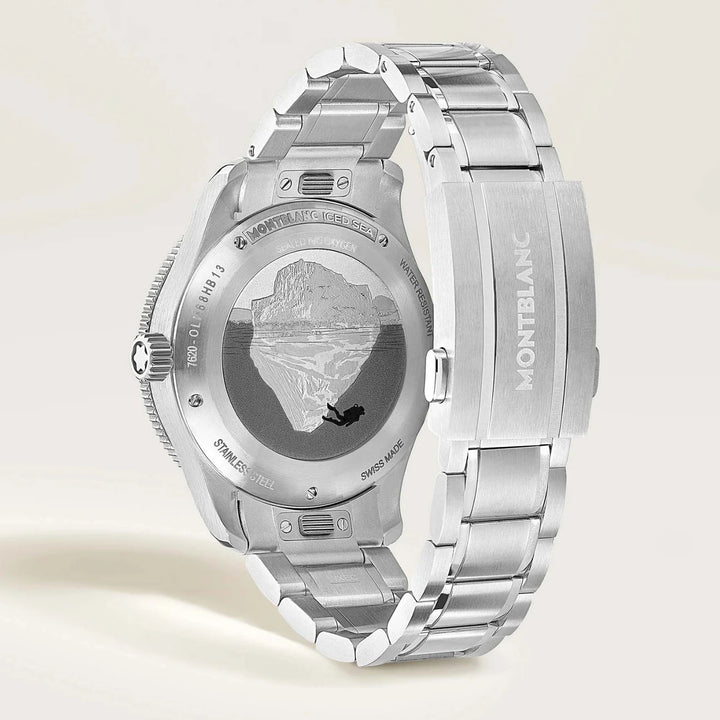 Montre Montblanc Iced Sea Automatique Date 0 Oxygen 38mm blanc automatique acier 134024