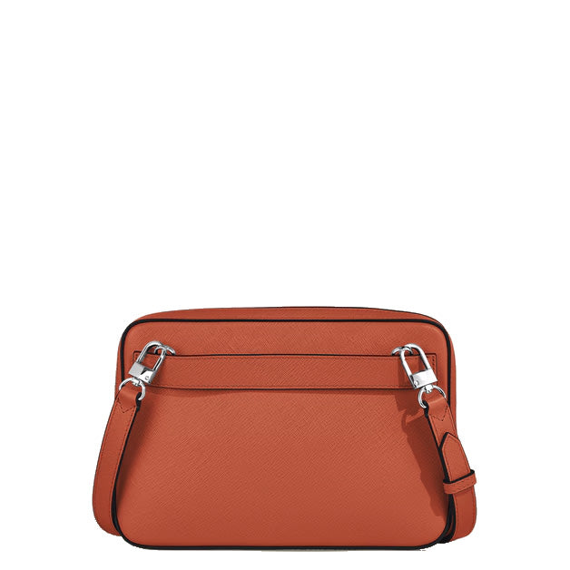 Bolso bandolera Montblanc Sartorial pequeño de piel color mandarina 221576