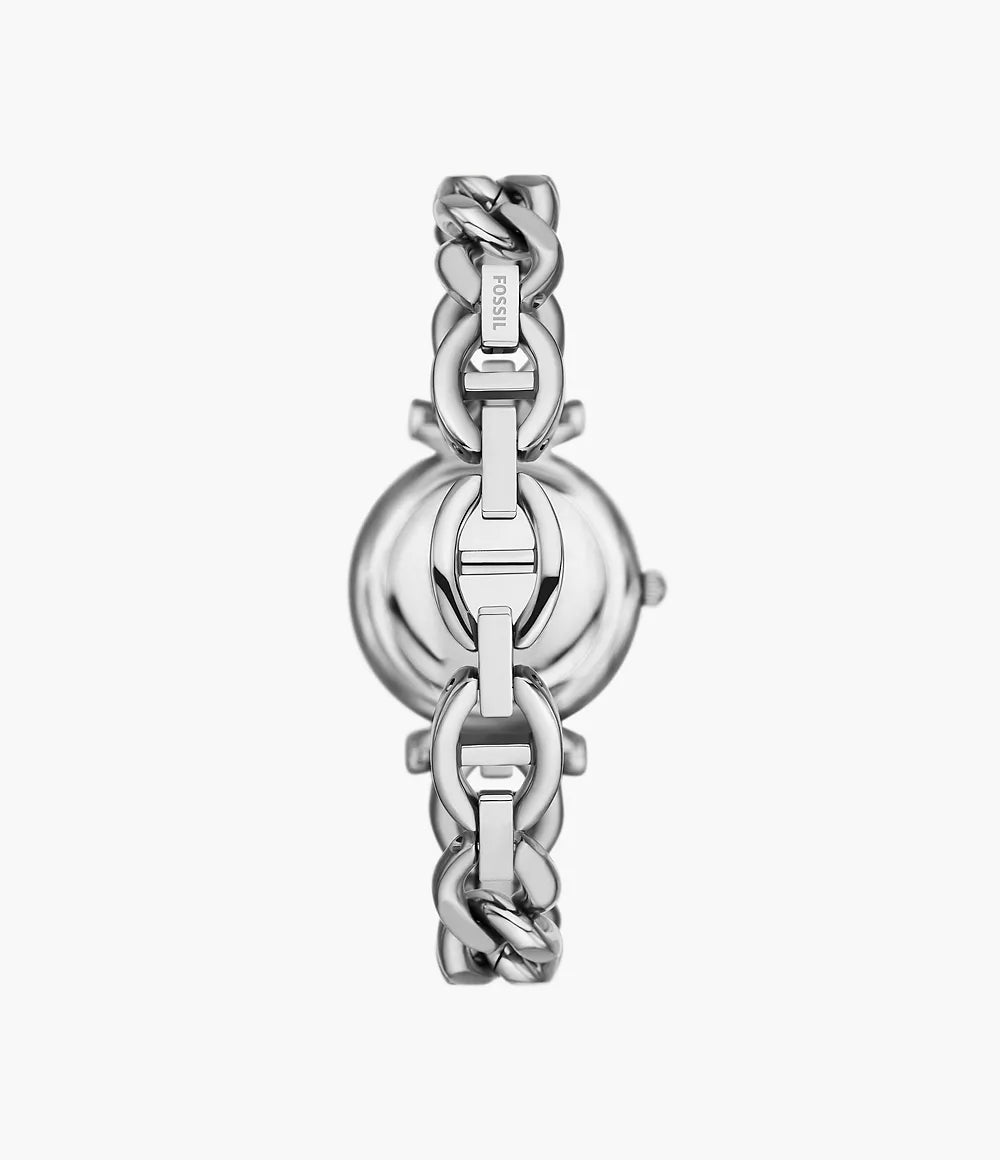 Reloj Fossil Carlie Mini 28mm acero cuarzo plateado ES5331