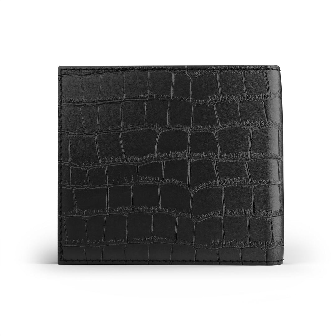 Cartera de piel de cocodrilo negra Giovanni Raspini plata 925 L0024