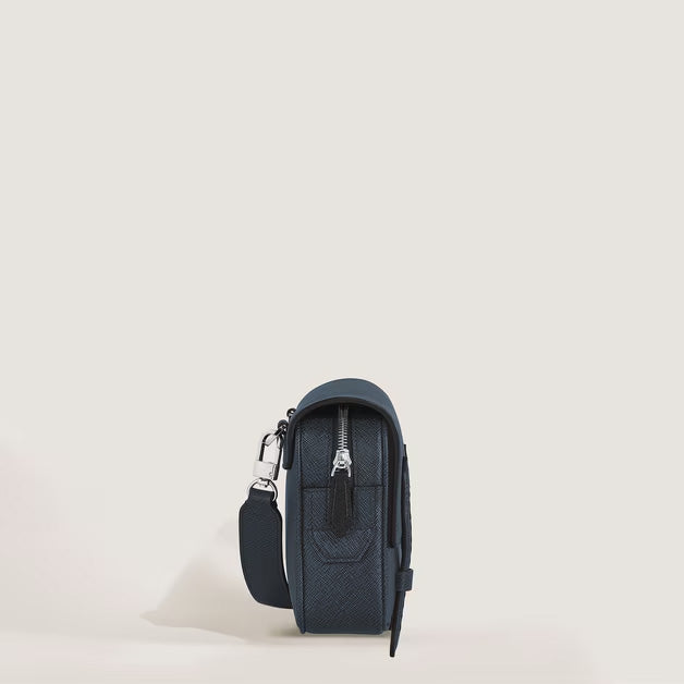 Sac bandoulière en cuir Sartorial en tweed bleu Montblanc 220423