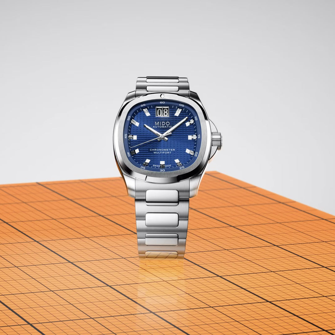 Reloj Mido Multifort TV Big Date Chronometer 40mm azul automático acero M049.567.11.041.00