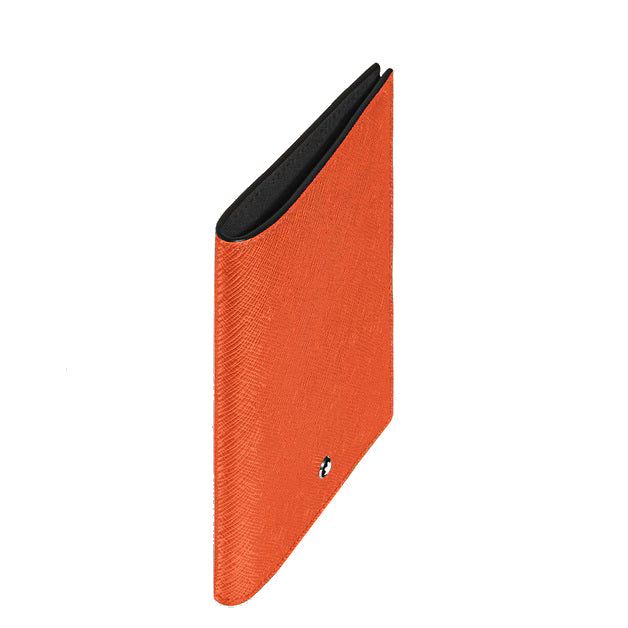 Porta pasaporte Montblanc Sartorial de piel color mandarina 221356