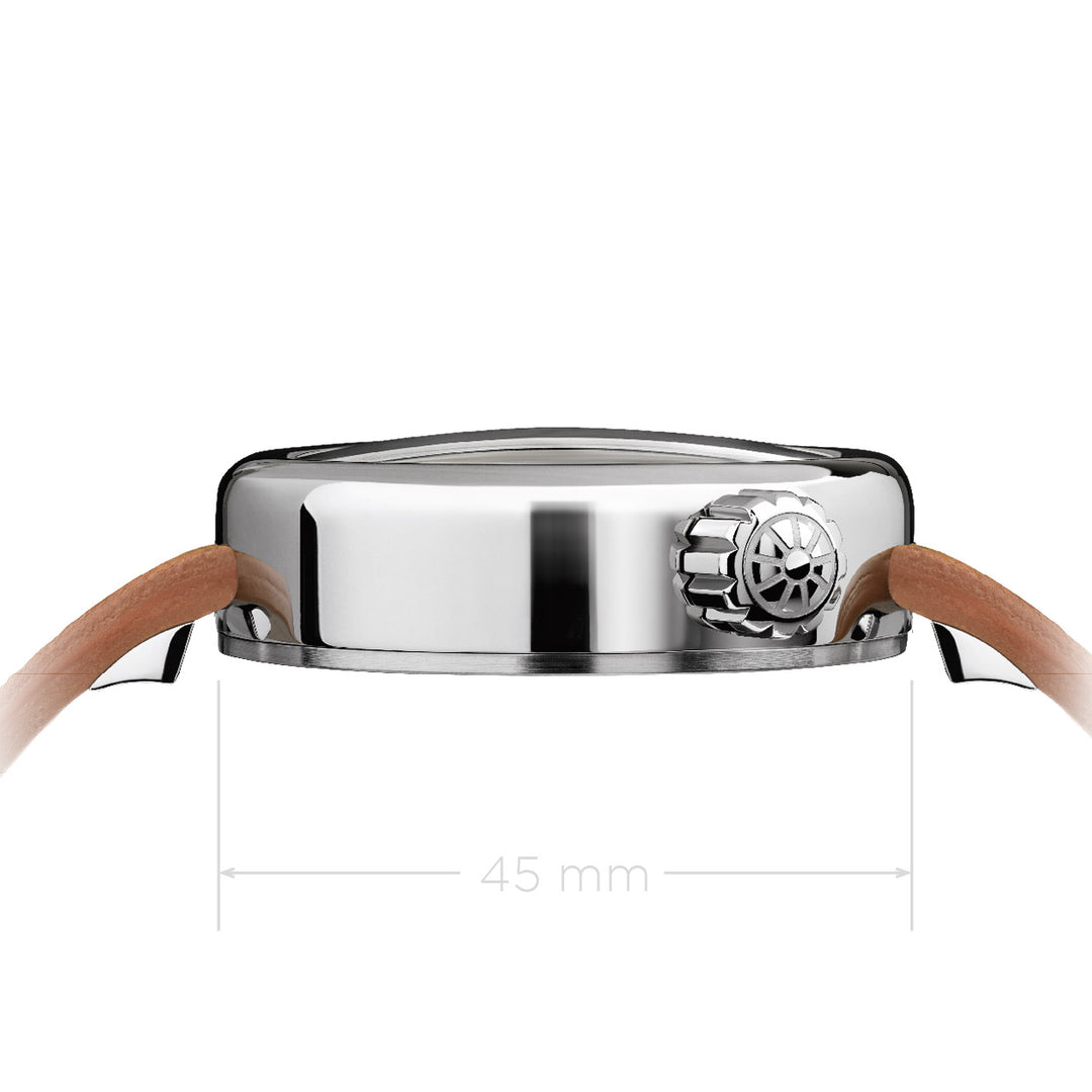 Reloj Giuliano Mazzuoli Manómetro 45mm negro automático acero MRP02N