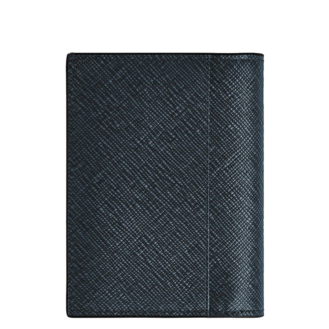 Montblanc mini cartera 4 bolsillos Sartorial piel tweed azul 220382