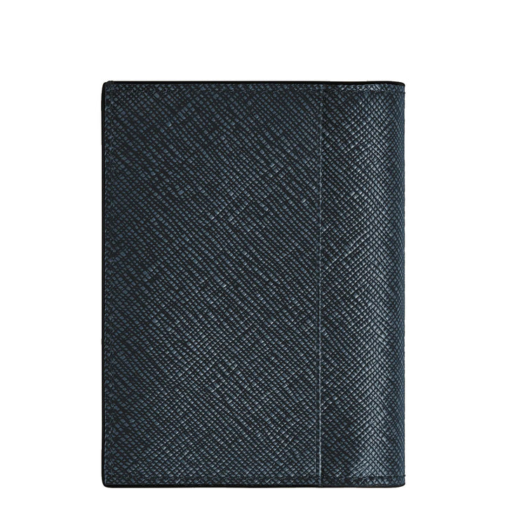 Montblanc mini cartera 4 bolsillos Sartorial piel tweed azul 220382