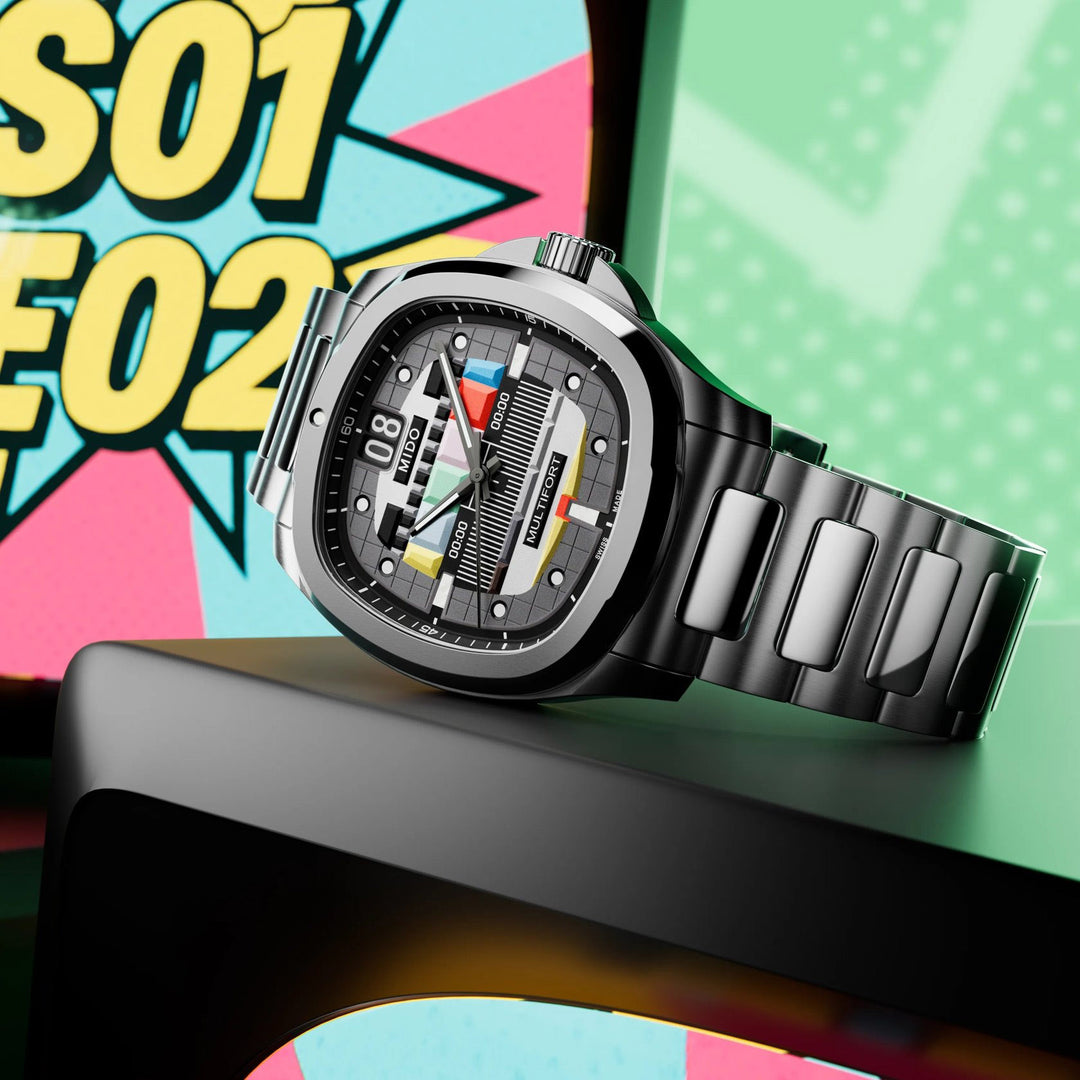 Reloj Mido Multifort TV Big Date S01E02 40mm automático acero gris antracita acabado PVD M049.526.33.081.01