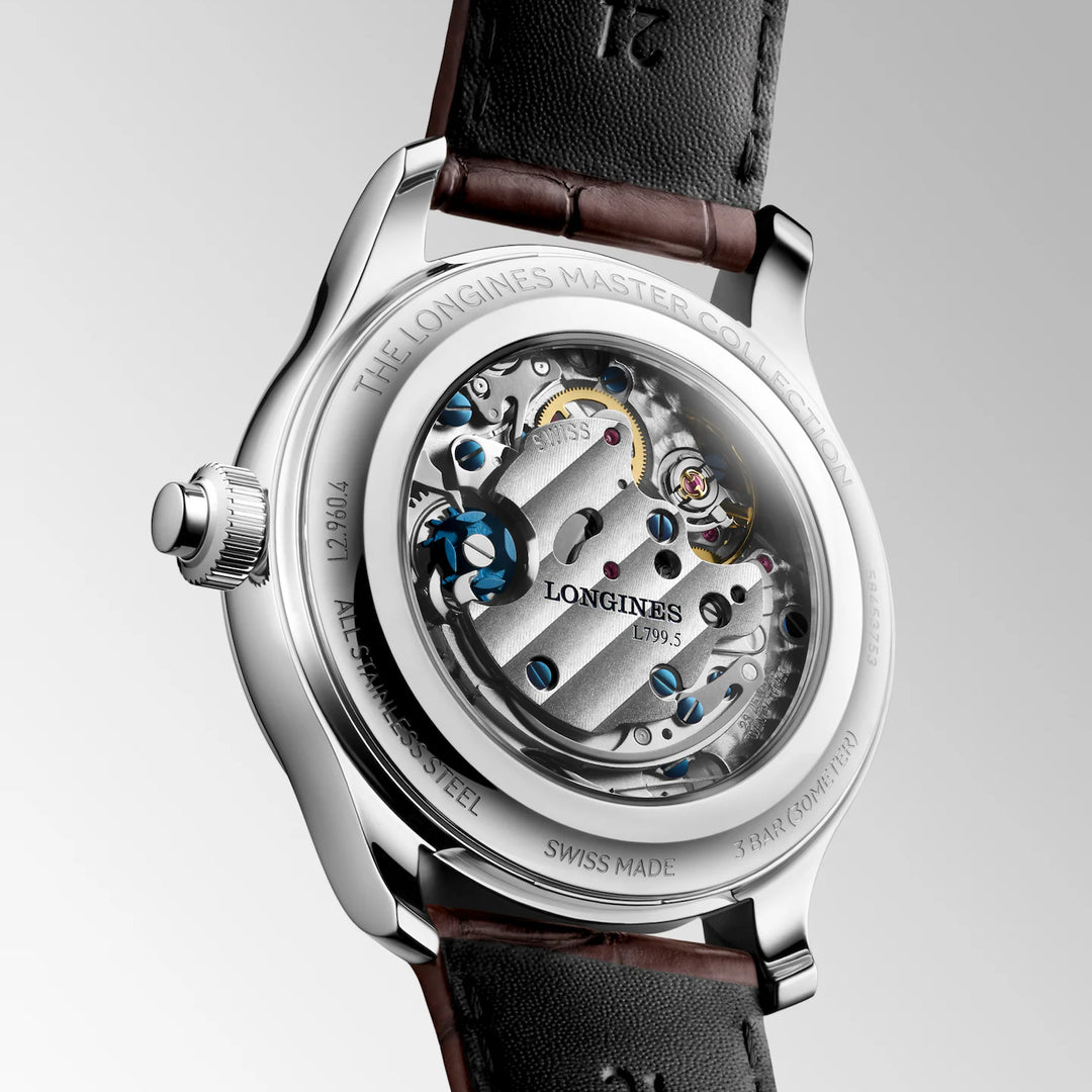 Reloj Longines Master Collection Chrono Monopusher 41mm marfil manual acero L2.960.4.78.2