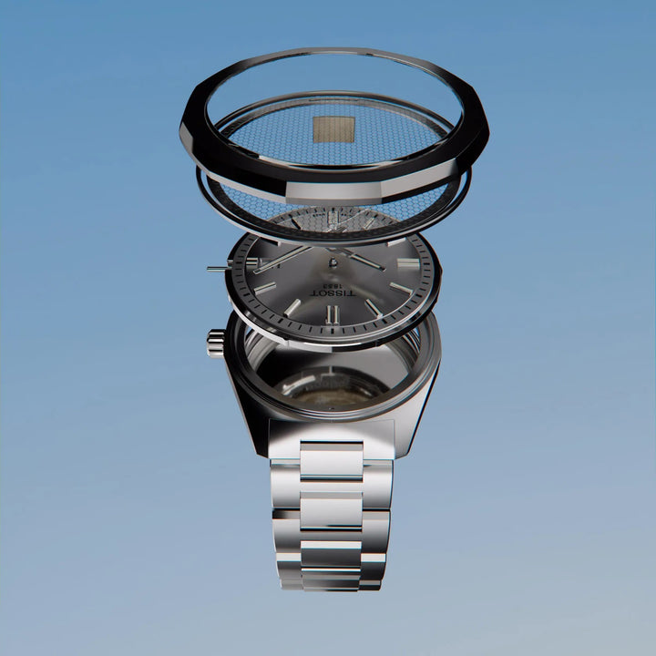 Montre Tissot PRC 100 Solar 39mm acier quartz argenté T151.422.11.031.00
