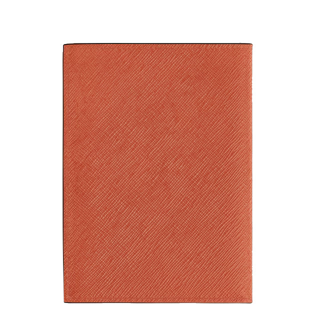 Porta pasaporte Montblanc Sartorial de piel color mandarina 221356