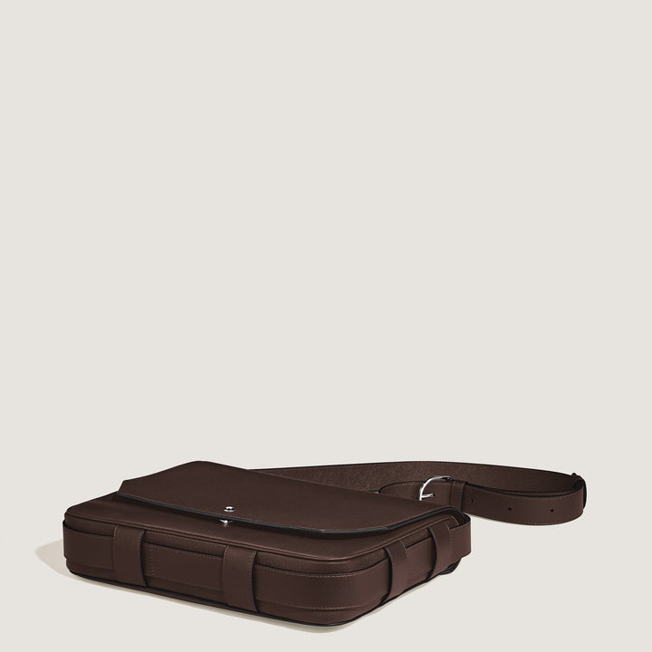 Montblanc Sartorial Bolso bandolera de piel color ébano 222931