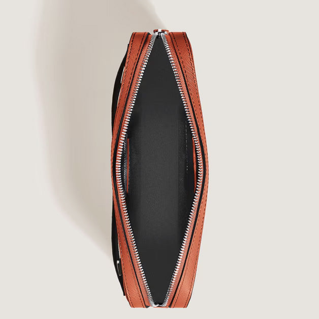 Bolso bandolera Montblanc Sartorial pequeño de piel color mandarina 221576