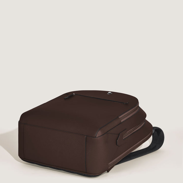 Sac à dos Montblanc moyen 3 compartiments Cuir Sartorial Couleur ébène 222929