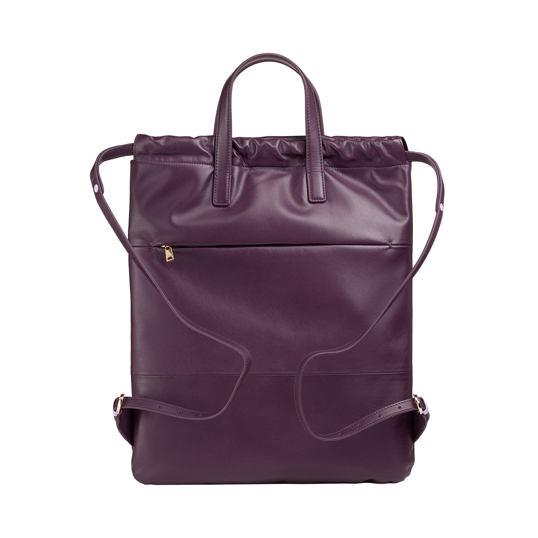 DUDU Sac à dos pour femme en cuir souple, sac à dos avec cordon de serrage et bouton magnétique, double poignée, sac à dos simple et élégant