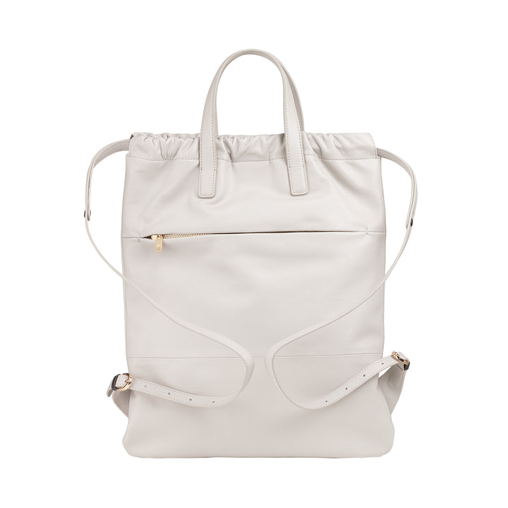 DUDU Mochila de Mujer en Piel Suave, Mochila con Cordón y Botón Magnético, Doble Asa, Mochila Sencilla y Elegante