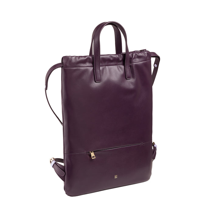 DUDU Sac à dos pour femme en cuir souple, sac à dos avec cordon de serrage et bouton magnétique, double poignée, sac à dos simple et élégant