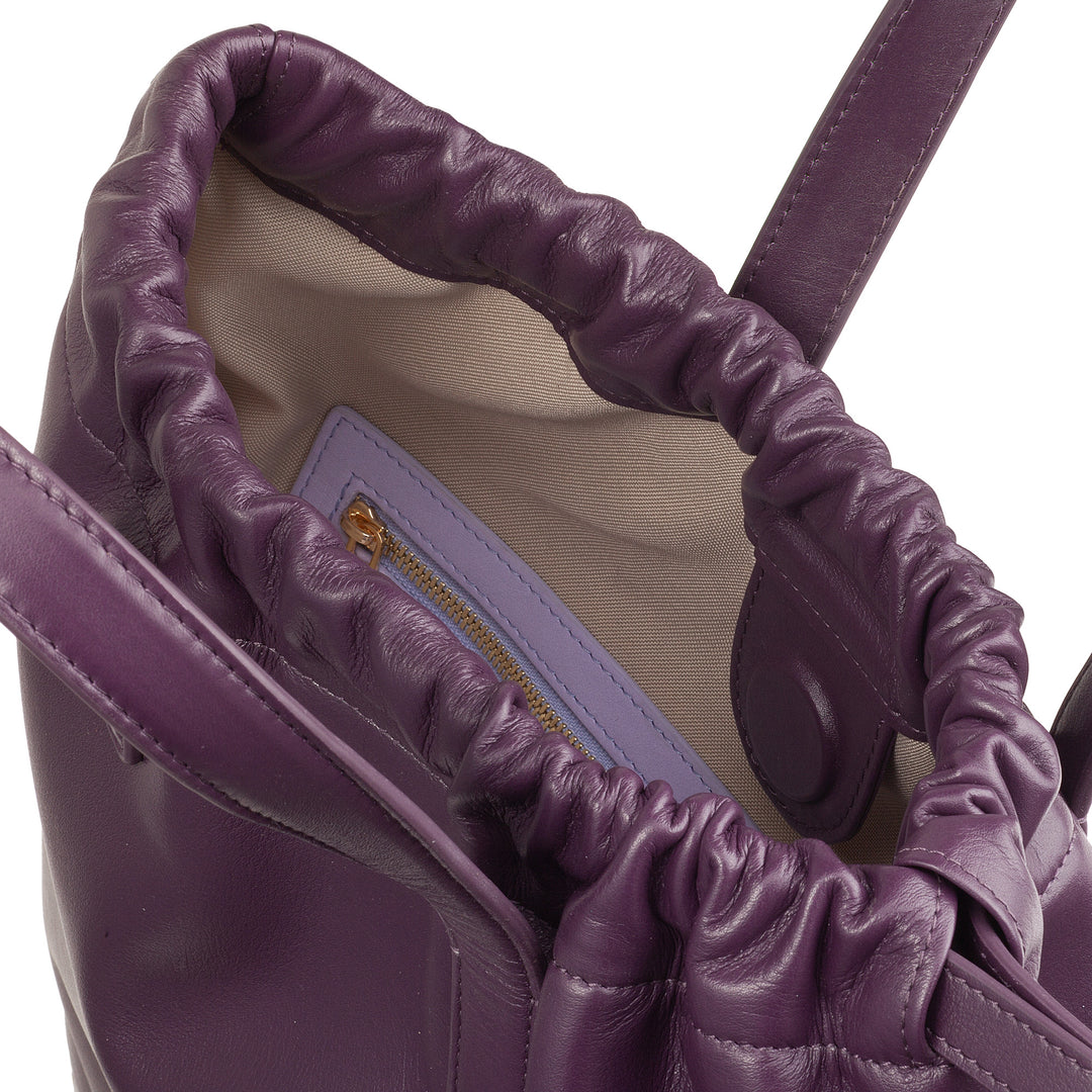 DUDU Sac à dos pour femme en cuir souple, sac à dos avec cordon de serrage et bouton magnétique, double poignée, sac à dos simple et élégant