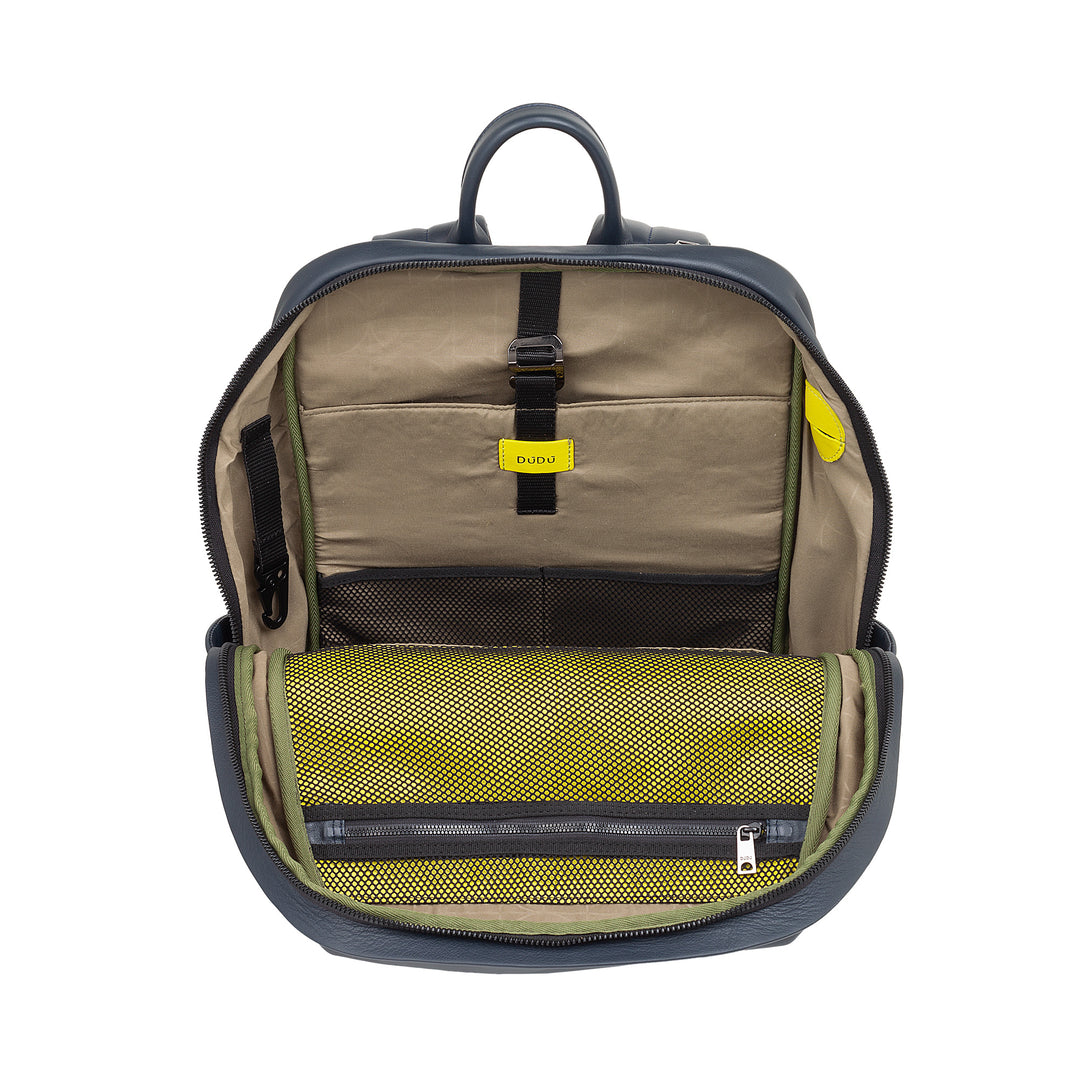 DUDU Sac à dos de voyage en cuir unisexe pour homme et femme – Sac à dos élégant et durable pour tablette, randonnée et travail – Bretelles réglables et design ergonomique