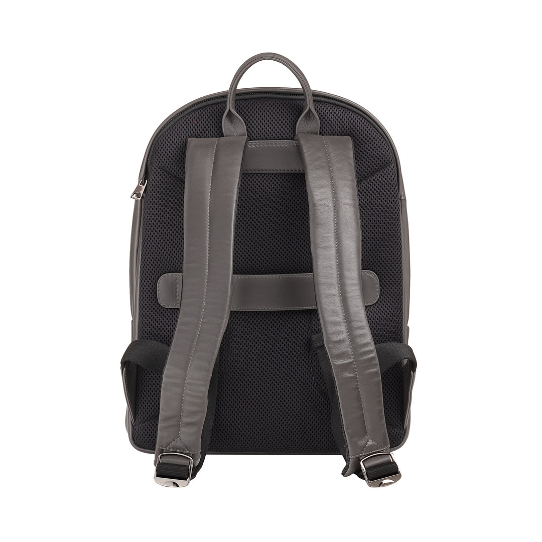 DUDU Sac à dos en cuir pour homme et femme, support PC 15 L – Sac à dos élégant de voyage et de travail avec poche rembourrée pour ordinateur portable (jusqu&