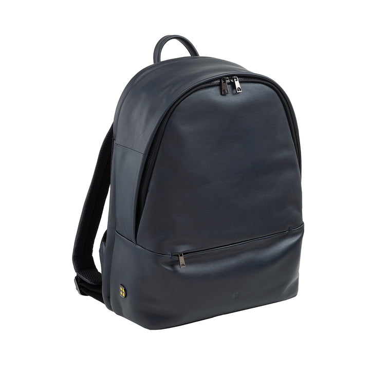 DUDU Sac à dos en cuir pour homme et femme, support PC 15 L – Sac à dos élégant de voyage et de travail avec poche rembourrée pour ordinateur portable (jusqu&